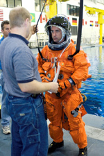 Bill Oefelein in astronaut gear